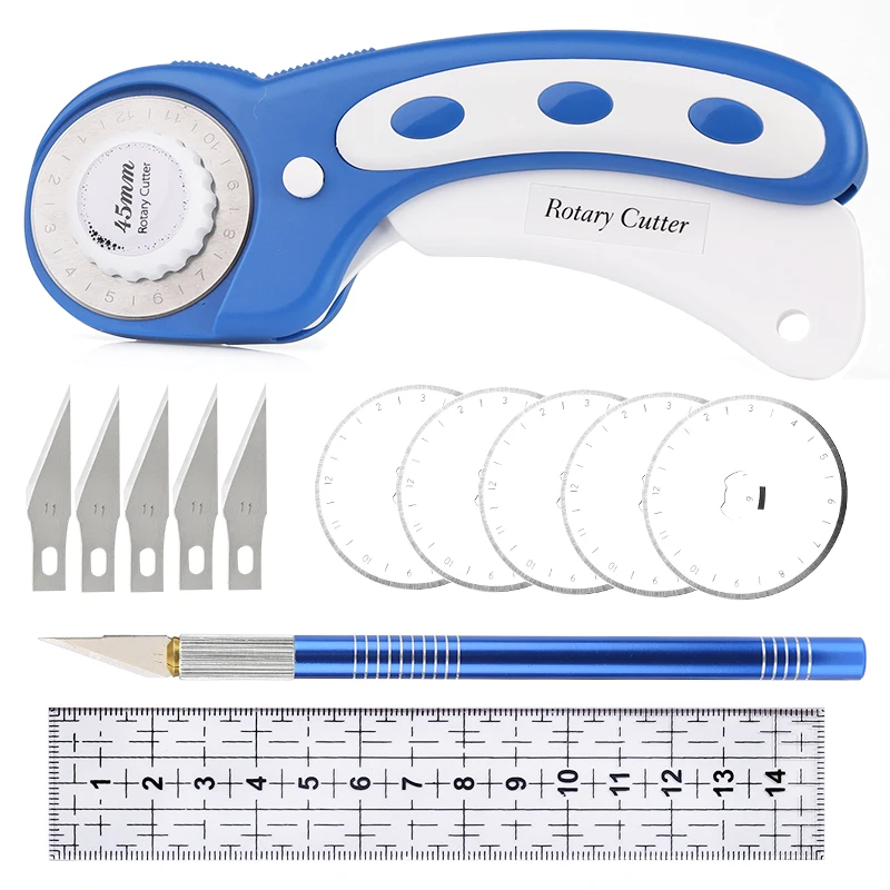 LMDZ 13Pcs Carving Knife Rotary Cutter Kit WithFabric Cutter Circular Blade Patchwork Ruler For Sewing Cutting Leather Tool
LMDZ 13Pcs Carving Knife Rotary Cutter Kit WithFabric Cutter Circular Blade Patchwork Ruler For Sewing Cutting Leather Tool