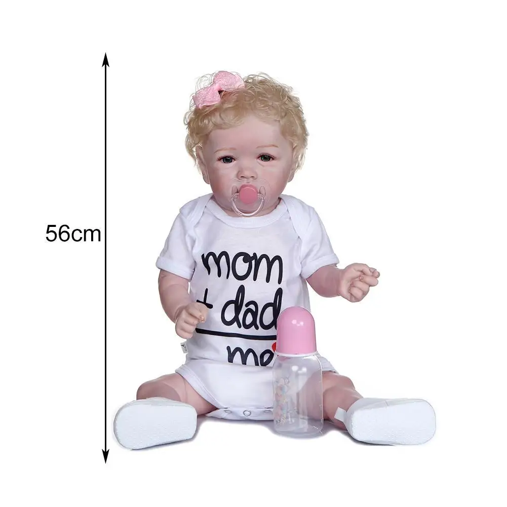 56cm Full Silicone Soft Body Doll Newborn Baby Doll Toy For Girl Bathe Toy Toddler Girl Handmade Detailed Painting Collectibles
56cm Full Silicone Soft Body Doll Newborn Baby Doll Toy For Girl Bathe Toy Toddler Girl Handmade Detailed Painting Collectibles