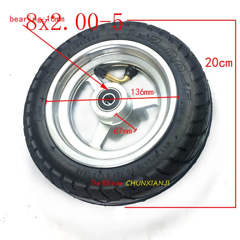 Lightning delievery 8-inch electric scooter 8x2.00-5 vacuum tyre with hub 8*2.00-5 tubeless wheel tire
Lightning delievery 8-inch electric scooter 8x2.00-5 vacuum tyre with hub 8*2.00-5 tubeless wheel tire