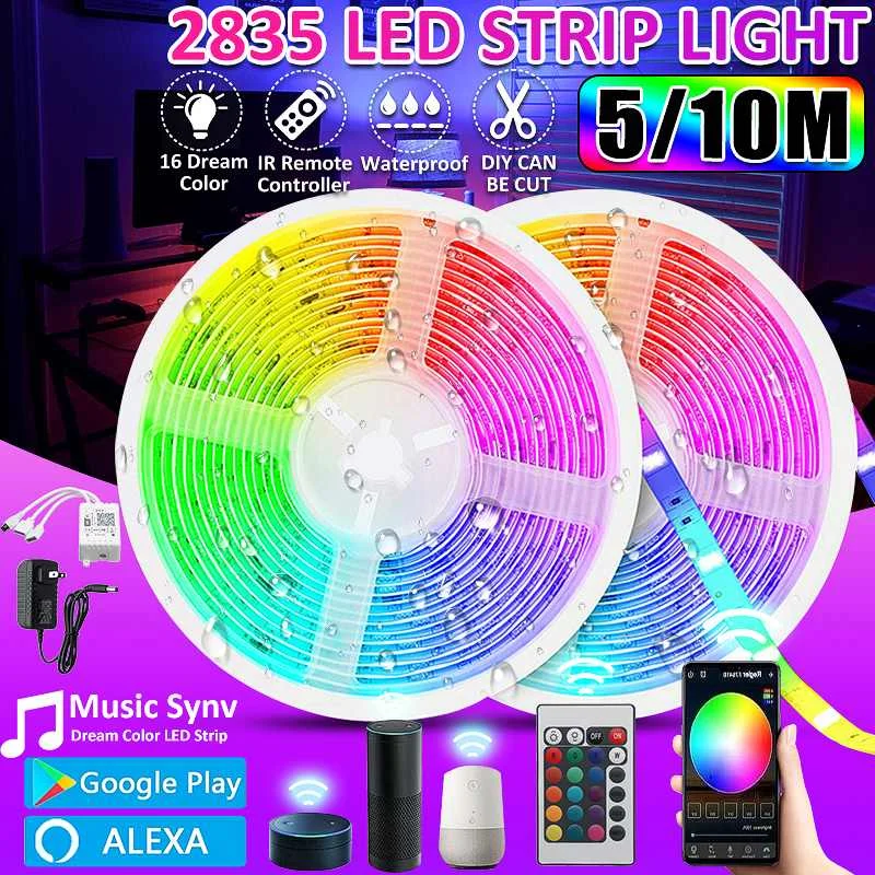 10m DC12V LED Light Strip 5M Remote Control LED Lighting for Home Decoration US Plug Power Adapter Christmas Tree Strip Light
10m DC12V LED Light Strip 5M Remote Control LED Lighting for Home Decoration US Plug Power Adapter Christmas Tree Strip Light