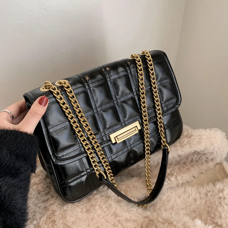 Vintage Lattice Square Crossbody Bag 2021 New High Quality PU Leather Women's Designer Gold Chain Handbag Shoulder Messenger Bag
Vintage Lattice Square Crossbody Bag 2021 New High Quality PU Leather Women's Designer Gold Chain Handbag Shoulder Messenger Bag