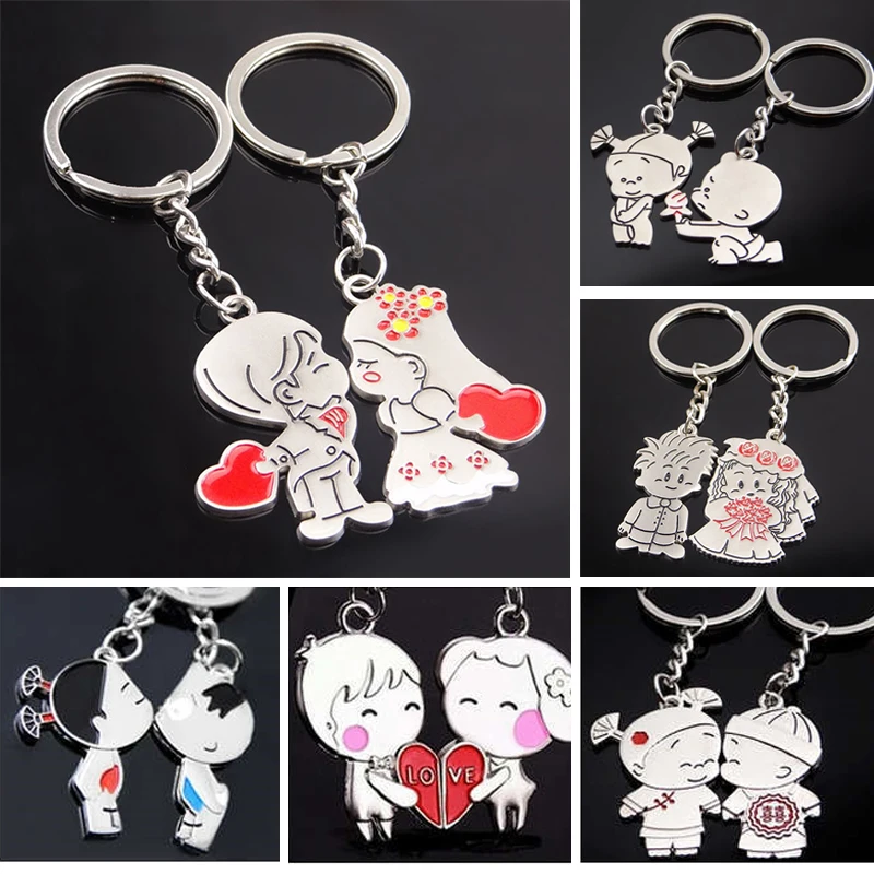 5pairs Lovers Keychain Ring Novelty Casual Couple Love Cartoon Key Chain Key Ring Wedding Jewelry Valentines Gift Wholesale
5pairs Lovers Keychain Ring Novelty Casual Couple Love Cartoon Key Chain Key Ring Wedding Jewelry Valentines Gift Wholesale