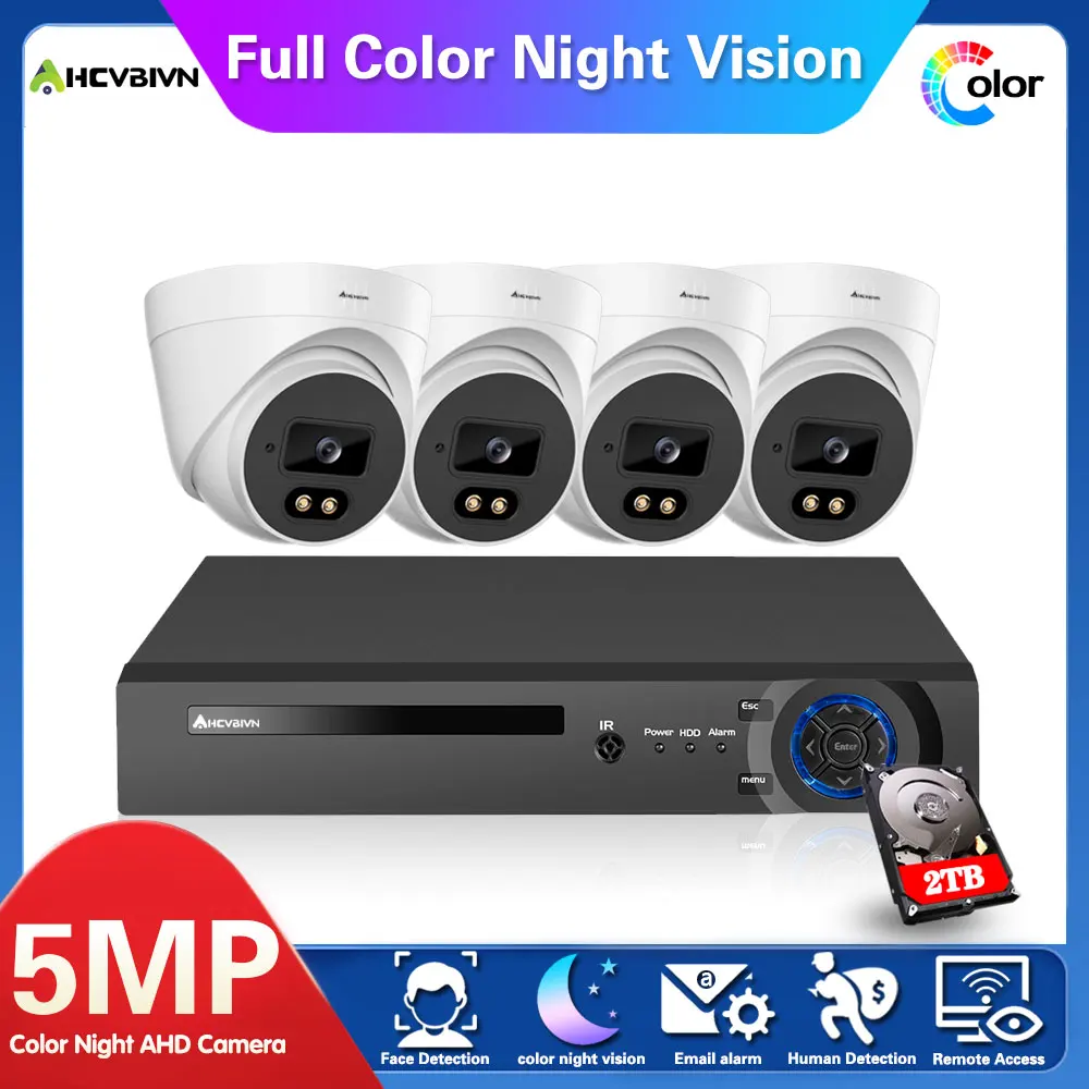 4CH CCTV System 5MP AHD Camera Kit 6 in 1 AHD Video Recorder Surveillance System Outdoor Color Night Vision Security Camera Kit
4CH CCTV System 5MP AHD Camera Kit 6 in 1 AHD Video Recorder Surveillance System Outdoor Color Night Vision Security Camera Kit