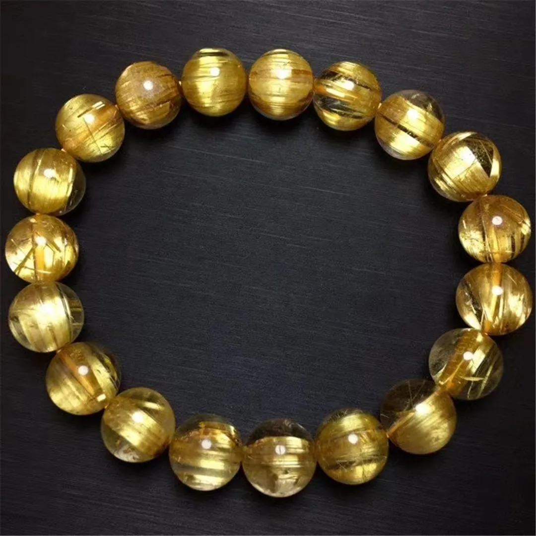 Natural Gold Rutilated Quartz Bracelet For Women Man Wealth Healing Crystal Gift 10mm Beads Stretch Jewelry AAAAA Certificate
Natural Gold Rutilated Quartz Bracelet For Women Man Wealth Healing Crystal Gift 10mm Beads Stretch Jewelry AAAAA Certificate