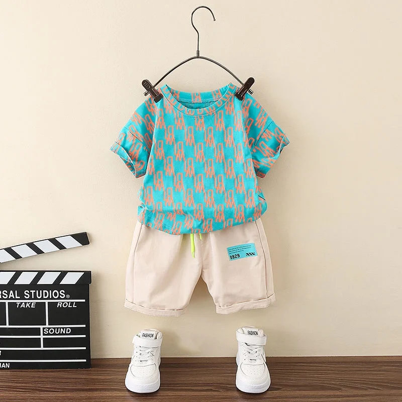 Boys Suit Summer New Foreign Style Small Childrens Clothing Baby Boy Short Sleeve T-shirt Sets
Boys Suit Summer New Foreign Style Small Childrens Clothing Baby Boy Short Sleeve T-shirt Sets