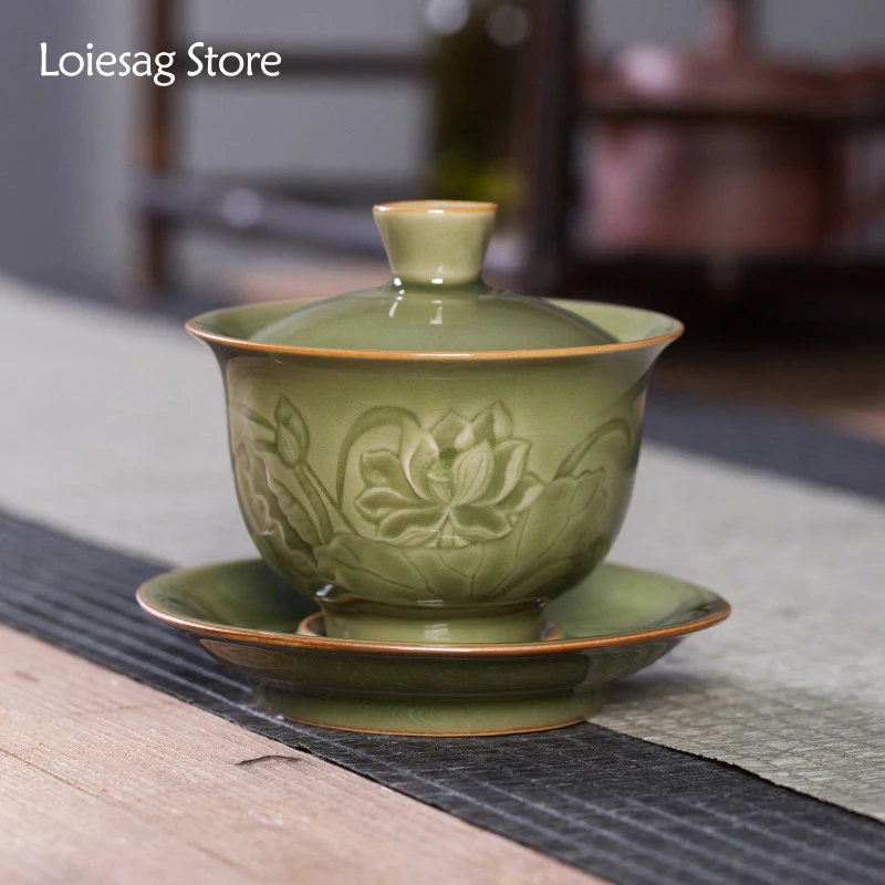 Loiesag 180 мл антикварная керамическая чаша с крышкой, чайная чаша Longquan Celadon чайный набор кунг-фу, чайный набор, Офисная чашка, чашка для приема, ч...
Loiesag 180 мл антикварная керамическая чаша с крышкой, чайная чаша Longquan Celadon чайный набор кунг-фу, чайный набор, Офисная чашка, чашка для приема, ч...