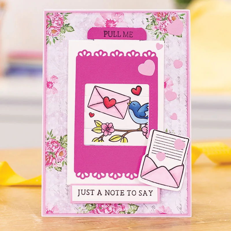 Pull Up Diy Letter Craft Card Just A Note To Say Stamp And Die Set for Scrapbook Card Making
Pull Up Diy Letter Craft Card Just A Note To Say Stamp And Die Set for Scrapbook Card Making