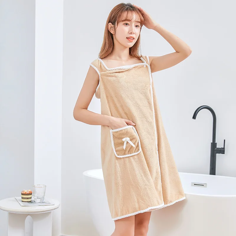 Coral Fleece Wearable Bath Towel towel dress set bathroom Robes Bath Wearable Womens Lady Fast Drying Magical Nightwear
Coral Fleece Wearable Bath Towel towel dress set bathroom Robes Bath Wearable Womens Lady Fast Drying Magical Nightwear
