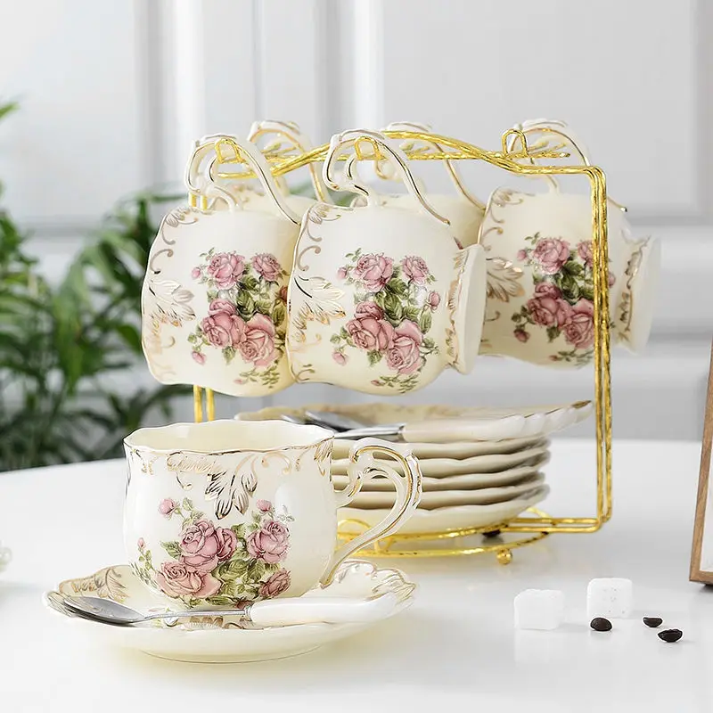 Creative Porcelain Lovers Mug Tea Cup Beauty Rose Gold Rim for Gift 250ml Top Mouth
Creative Porcelain Lovers Mug Tea Cup Beauty Rose Gold Rim for Gift 250ml Top Mouth