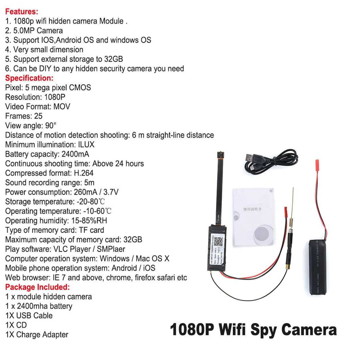 1080P HD Mini WIFI Indoor Hidden IP Camera Wireless DIY Night vision Remote View Micro webcam Camcorder Video Recorder
1080P HD Mini WIFI Indoor Hidden IP Camera Wireless DIY Night vision Remote View Micro webcam Camcorder Video Recorder
