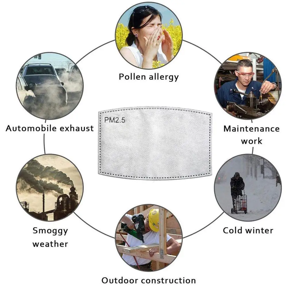 30Pcs Activated Carbon Filter 5 Layers Breathing Protective with 2Pcs Reusable Black Mask
30Pcs Activated Carbon Filter 5 Layers Breathing Protective with 2Pcs Reusable Black Mask