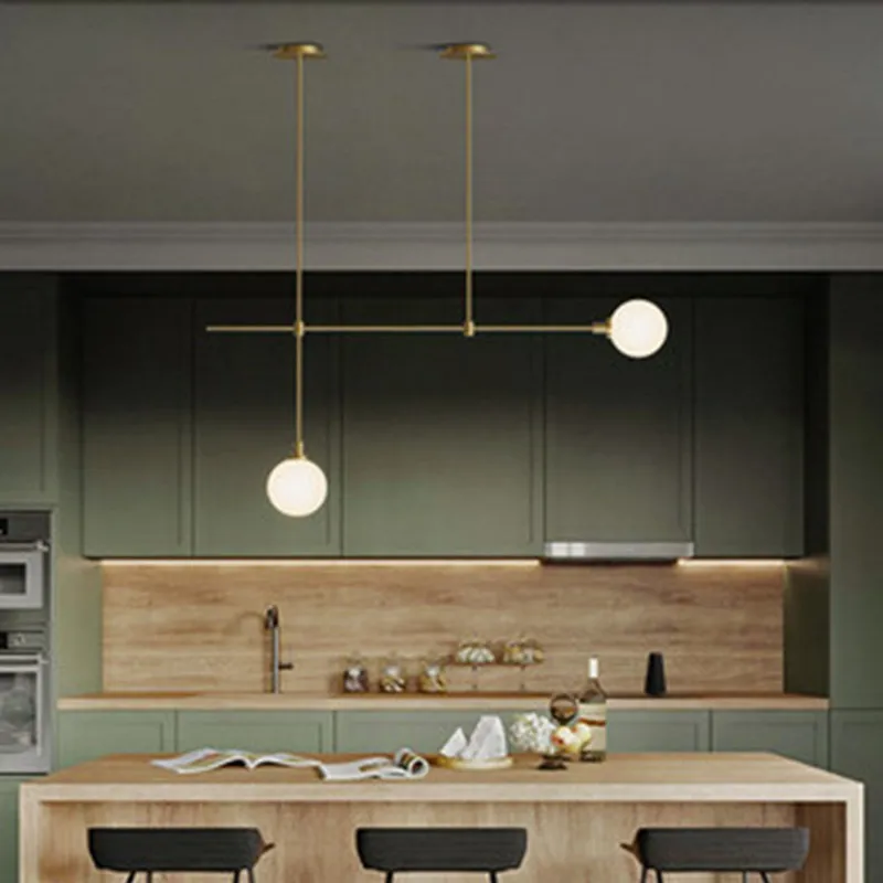 Modern dining room copper LED chandelier Nordic living room hanging lamp bedroom lights study glass ball lighting fixture
Modern dining room copper LED chandelier Nordic living room hanging lamp bedroom lights study glass ball lighting fixture
