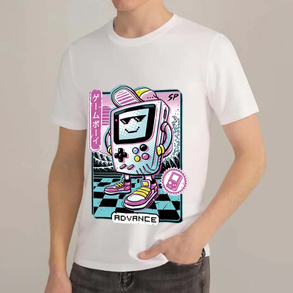 Classic Men's T-shirt Street Top White Japanese Game Machine Printed Pattern Short Sleeve O-Neck Commuter Youth T-shirt Clothes 
Classic Men's T-shirt Street Top White Japanese Game Machine Printed Pattern Short Sleeve O-Neck Commuter Youth T-shirt Clothes