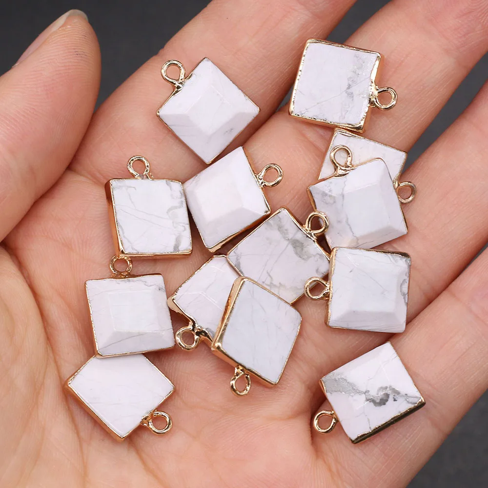 Natural Stone Pendant Square Shape White Turquoise Exquisite Charms For Jewelry Making DIY Bracelet Necklace Earring Accessories
Natural Stone Pendant Square Shape White Turquoise Exquisite Charms For Jewelry Making DIY Bracelet Necklace Earring Accessories