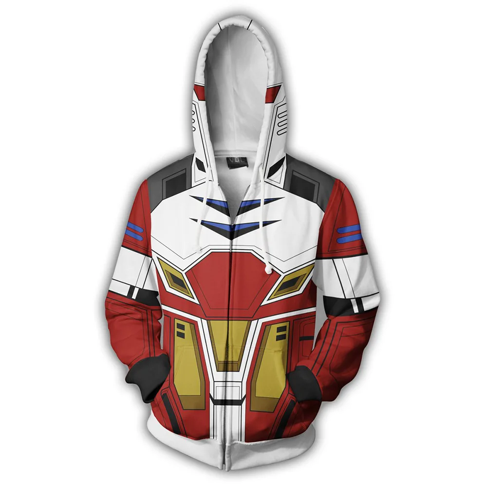 Костюм для косплея GUNDAM с 3D-принтом толстовка капюшоном мужчин и женщин худи на