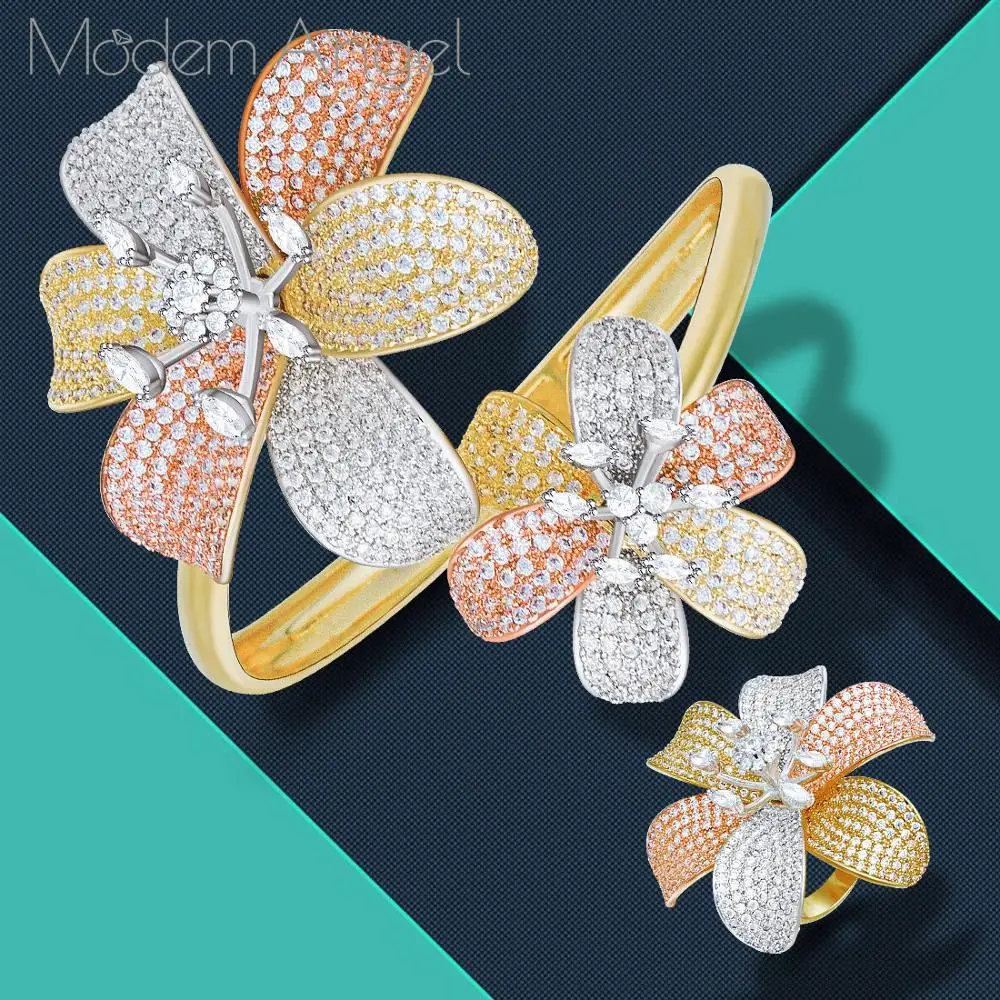 Женский комплект украшений ModemAngel, комплект обручальных колец в Корейском стиле с цветком и цветком, Свадебный комплект
Женский комплект украшений ModemAngel, комплект обручальных колец в Корейском стиле с цветком и цветком, Свадебный комплект