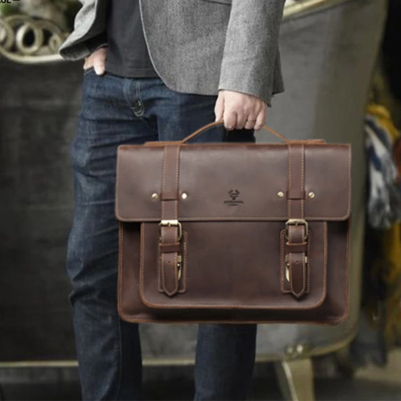 Men Vintage Briefcase Shoulder Messenger Bag Leather Satchel Crossbody Bags
Men Vintage Briefcase Shoulder Messenger Bag Leather Satchel Crossbody Bags