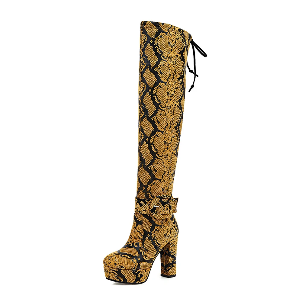 Plus Size 34-46 Sexy Thigh High Heel Boots Winter Women Over The Knee Boots Platform Zipper Serpentine Stretch Knee High Boots
Plus Size 34-46 Sexy Thigh High Heel Boots Winter Women Over The Knee Boots Platform Zipper Serpentine Stretch Knee High Boots