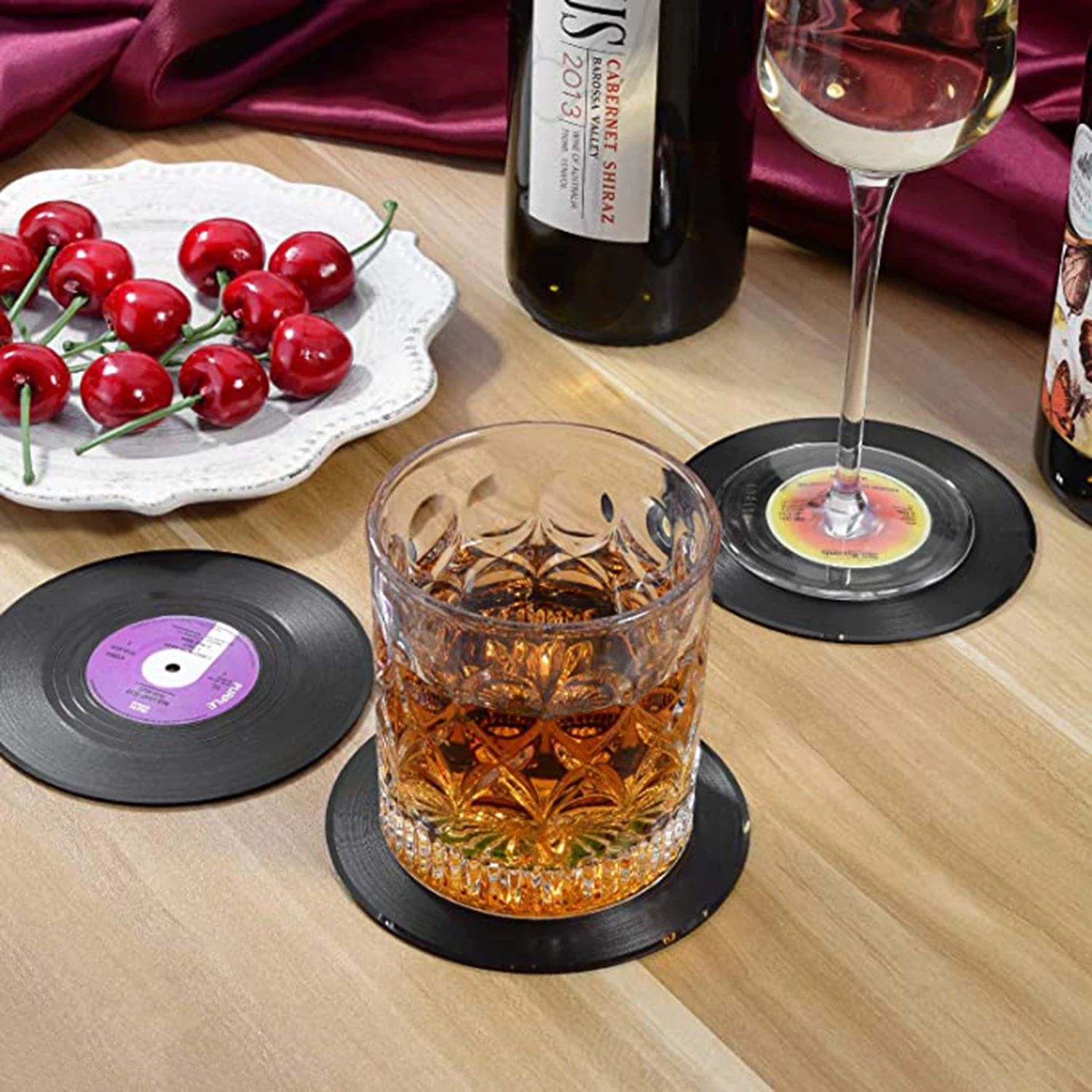 7 Pcs / Set Round Disc Coaster Retro Cd Shape Non-slip Insulation Tableware Mats Colorful Coaster Home Restaurant Bar
7 Pcs / Set Round Disc Coaster Retro Cd Shape Non-slip Insulation Tableware Mats Colorful Coaster Home Restaurant Bar