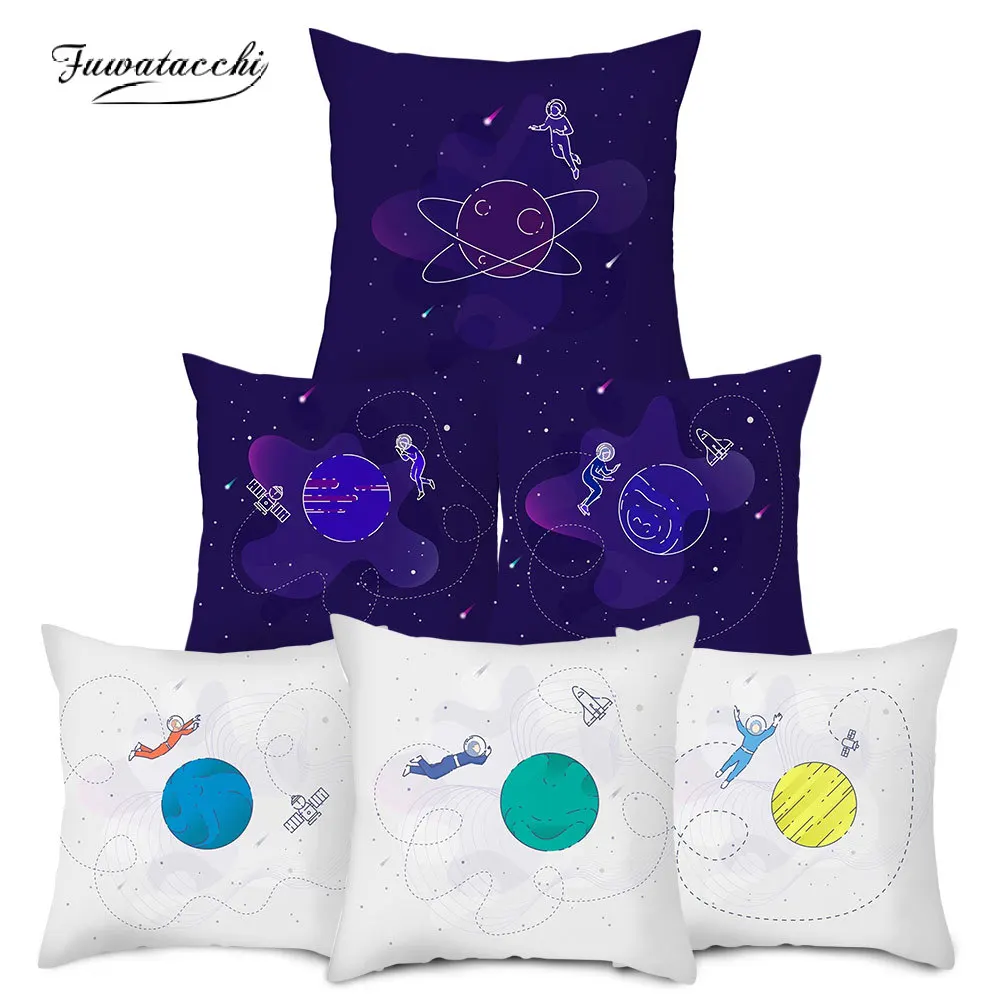 Fuwatacchi Cartoon Astronaut Cushion Cover 45x45cm Home Decorative Pillow Cover Chair Seat Pillowcase Cushions For Sofa Cover
Fuwatacchi Cartoon Astronaut Cushion Cover 45x45cm Home Decorative Pillow Cover Chair Seat Pillowcase Cushions For Sofa Cover