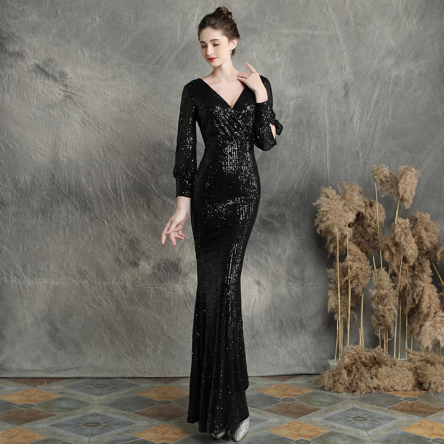 Evening Dresses 2019 Long Sleeve Ever Pretty V-neck Sparkle Elegant Little Mermaid Autumn Winter Long Formal Party Prom Gowns
Evening Dresses 2019 Long Sleeve Ever Pretty V-neck Sparkle Elegant Little Mermaid Autumn Winter Long Formal Party Prom Gowns