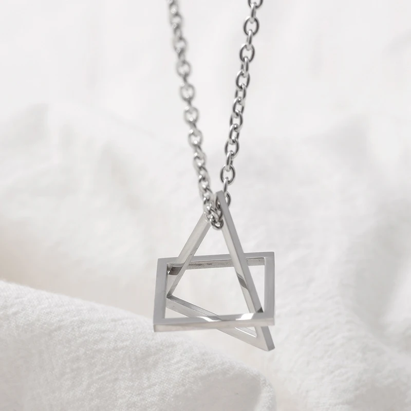 Fashion Geometric Triangle Square Pendant Necklace Men Women Punk Neck Chains Hip Hop Collar Black Silver Color Couple Jewelry
Fashion Geometric Triangle Square Pendant Necklace Men Women Punk Neck Chains Hip Hop Collar Black Silver Color Couple Jewelry