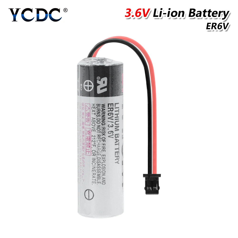 YCDC ER6V 2000mAh 3 6 V PLC батарея для Toshiba CNC система контроллер литий ионные резервные