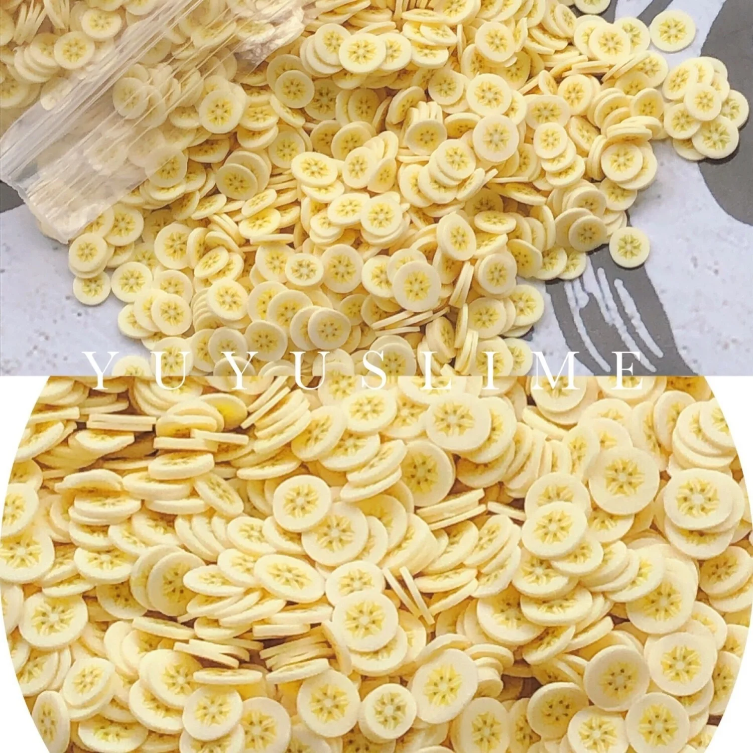 20g Hand Made Crystal Filled With SLM Foam Used As Clay Material Accessories Soft Pottery Fruit Slice Patch
20g Hand Made Crystal Filled With SLM Foam Used As Clay Material Accessories Soft Pottery Fruit Slice Patch