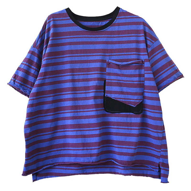 Masss Wasss 2021 British New Design Women Striped Pockets T-shirts Ladies O-Neck Contrast Color Tee Girls Casual Oversized Tops
Masss Wasss 2021 British New Design Women Striped Pockets T-shirts Ladies O-Neck Contrast Color Tee Girls Casual Oversized Tops