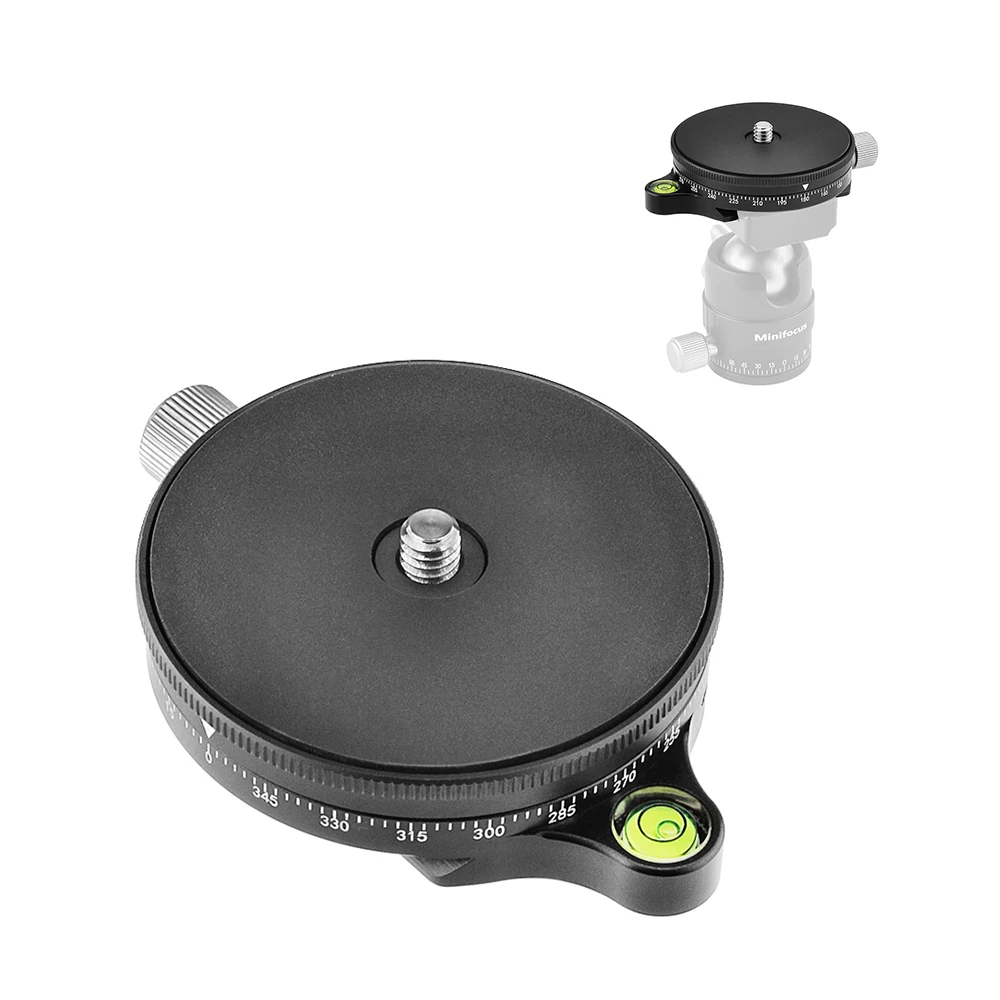 

Camera Panoramic Panning Base with Arca Swiss Style Plate 3/8" Screw Aluminum Panorama Ball Tripod Head for Tripod Monopod DSLR