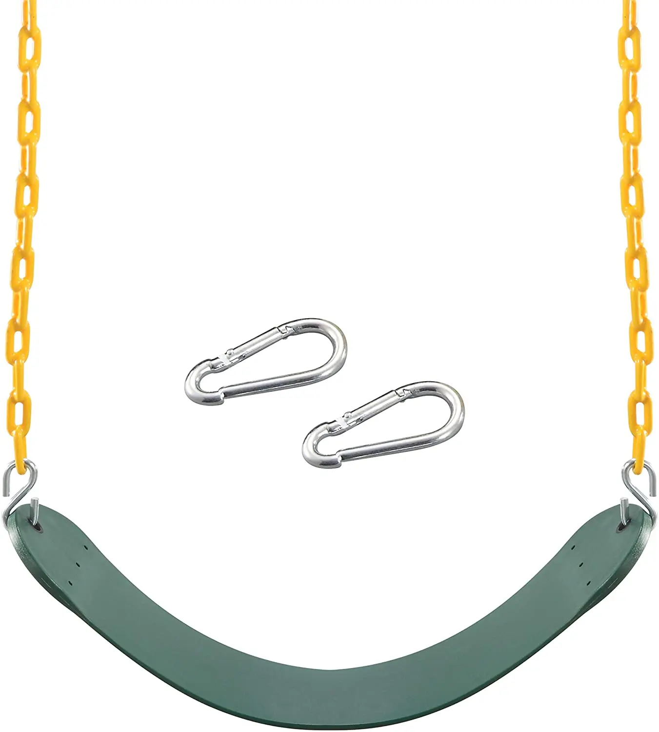 Swing Seat Green 66in Chain Swing Set Accessories Replacement with Snap Hooks Patio Swings for Kids Outdoor Tree Playground
Swing Seat Green 66in Chain Swing Set Accessories Replacement with Snap Hooks Patio Swings for Kids Outdoor Tree Playground