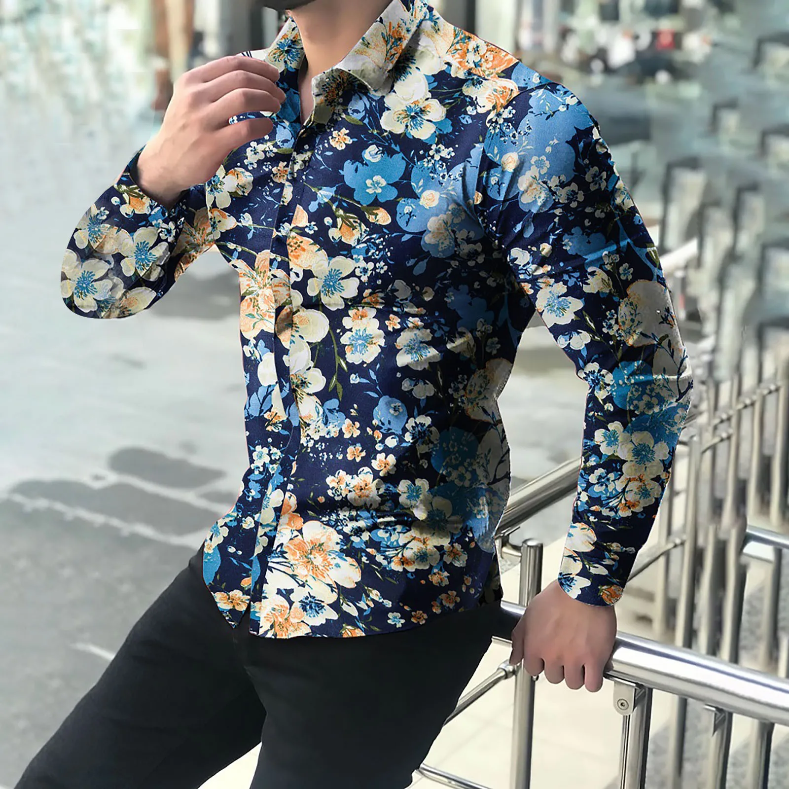 Рубашка мужская с цветочным принтом, модная сорочка Slim Fit с длинным рукавом, Мягкая Повседневная сорочка на пуговицах, модный топ
Рубашка мужская с цветочным принтом, модная сорочка Slim Fit с длинным рукавом, Мягкая Повседневная сорочка на пуговицах, модный топ