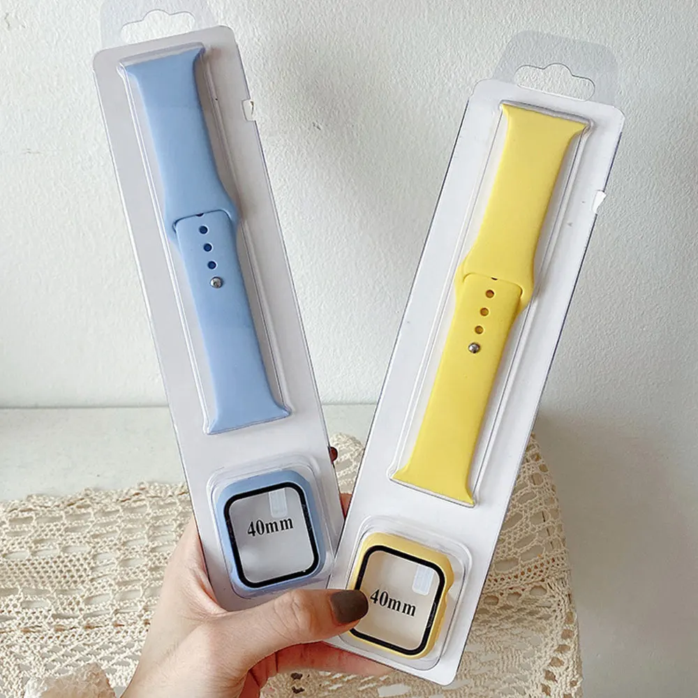 Case+Strap for Apple watch SE band 44mm 40mm 42mm 38mm silicone watchband wrist belt bracelet correa for iwatch serie 3 4 5 6 SE
Case+Strap for Apple watch SE band 44mm 40mm 42mm 38mm silicone watchband wrist belt bracelet correa for iwatch serie 3 4 5 6 SE