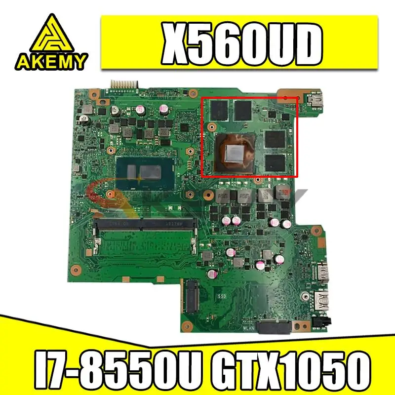 Akemy X560UD Motherboard For asus VivoBook X560U X560UD X560UD-0101B8550U Laptop Mainboard with/ I7-8550U GTX1050(V4G)
Akemy X560UD Motherboard For asus VivoBook X560U X560UD X560UD-0101B8550U Laptop Mainboard with/ I7-8550U GTX1050(V4G)