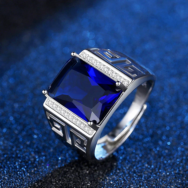 HuiSept Retro Men Ring 925 Silver Jewelry Geometric Shape Sapphire Zircon Gemstone Accessories Rings for Wedding Engagement Gift
HuiSept Retro Men Ring 925 Silver Jewelry Geometric Shape Sapphire Zircon Gemstone Accessories Rings for Wedding Engagement Gift