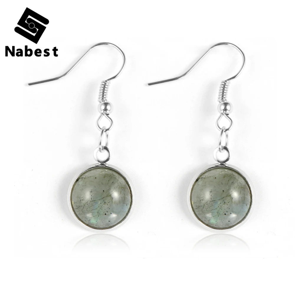Women Natural Round Gem Stone Dangling Earrings Labradorite Tiger Eye Opal Amethyst Hanging Drop Earring Fashion Simple Jewelry
Women Natural Round Gem Stone Dangling Earrings Labradorite Tiger Eye Opal Amethyst Hanging Drop Earring Fashion Simple Jewelry