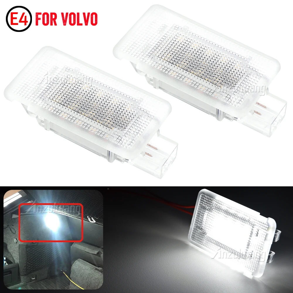 

2x Canbus Led Luggage Compartment Trunk Boot Light Courtesy Footwell Interior Lamp For Volvo C30 S60 S60L C70 V70 S80 XC70 XC90