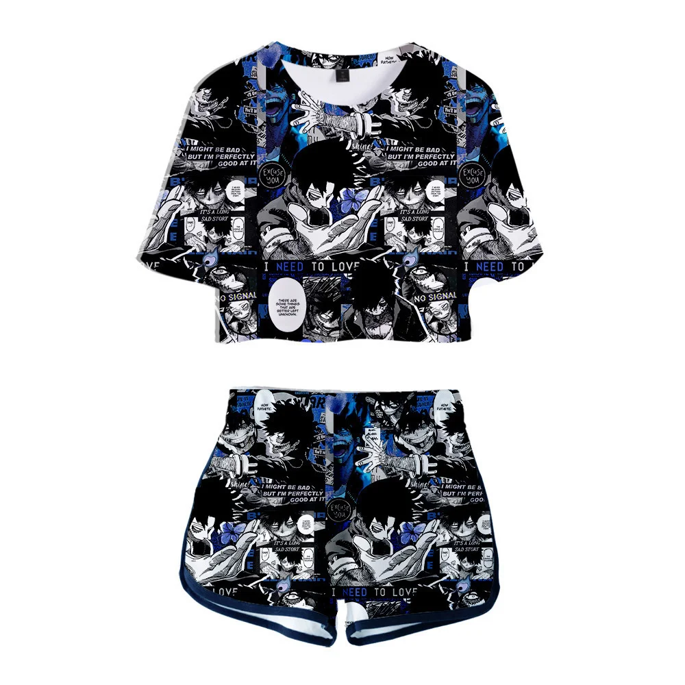 My Hero Academia Crop Short Suit Sweet Deku Cosplay T-shirt Pants Two Piece Set Women Tracksuit Outfit Summer Cute Matching
My Hero Academia Crop Short Suit Sweet Deku Cosplay T-shirt Pants Two Piece Set Women Tracksuit Outfit Summer Cute Matching