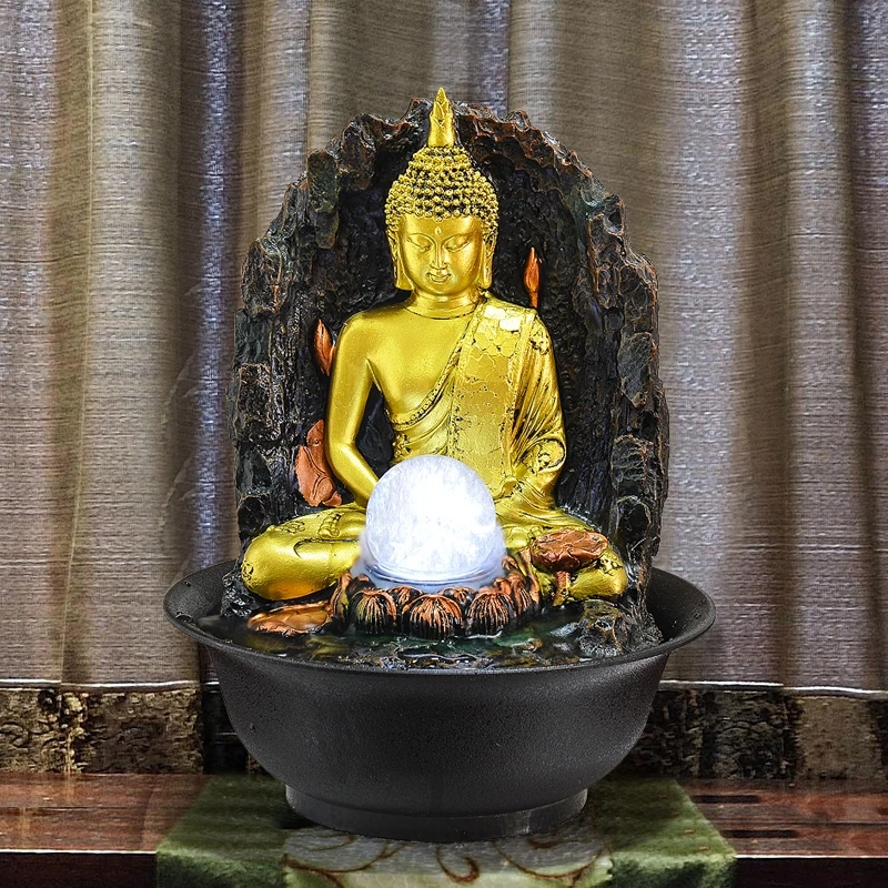 Leisure Waterfall Function Fountain Office Desktop Decoration with LED Ball Home Lucky Feng Shui Fountain Indoor Humidifier
Leisure Waterfall Function Fountain Office Desktop Decoration with LED Ball Home Lucky Feng Shui Fountain Indoor Humidifier