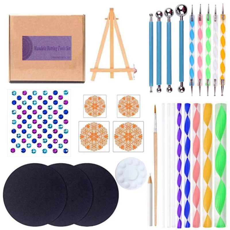 31PCS Mandala Dotting Tools Nail Art Brushes Paint Tray Paint Brushes Rock Painting Canvas Rocks Fabrics Art Dotting Tool Set
31PCS Mandala Dotting Tools Nail Art Brushes Paint Tray Paint Brushes Rock Painting Canvas Rocks Fabrics Art Dotting Tool Set