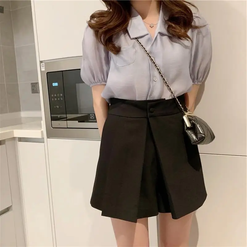 2021 French style puff sleeve shirt summer Korean version loose design chic top women
2021 French style puff sleeve shirt summer Korean version loose design chic top women
