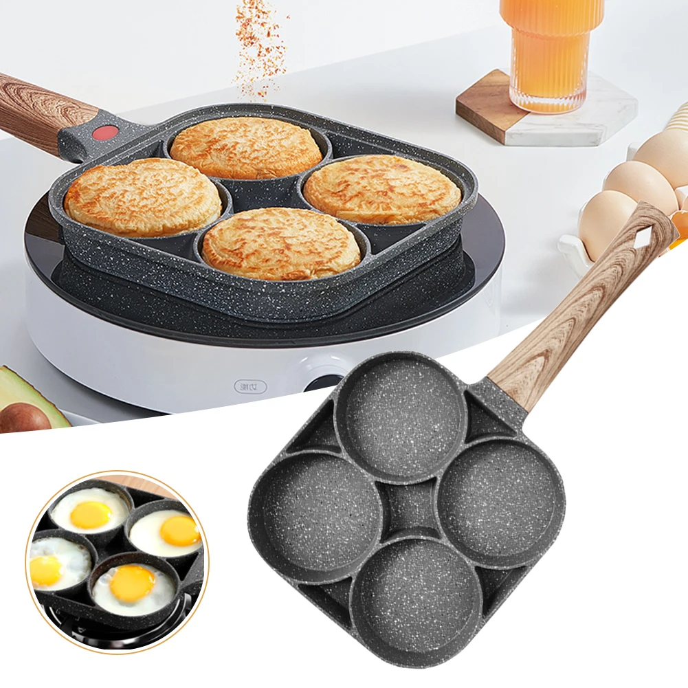 Four-Hole Frying Pot Pan Thickened Omelet Pan Non-Stick Egg Pancake Steak Cooking Ham Pans Breakfast Maker Cookware
Four-Hole Frying Pot Pan Thickened Omelet Pan Non-Stick Egg Pancake Steak Cooking Ham Pans Breakfast Maker Cookware