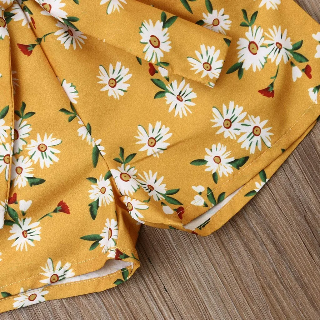 Baby Kids Girls Flare Sleeve Off-Shoulder Floral Print Romper Jumpsuit With Belt
Baby Kids Girls Flare Sleeve Off-Shoulder Floral Print Romper Jumpsuit With Belt