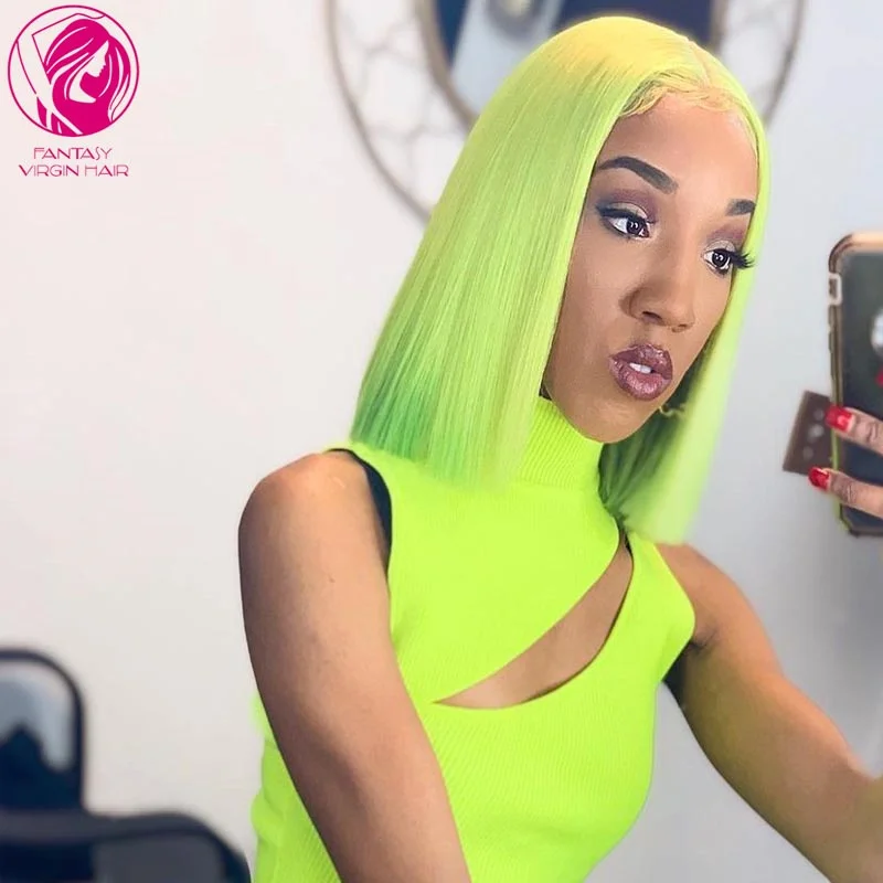 Chinese Virgin Hair White Lace Front Wig Short Bob Human Hair Wig 13x1 Straight Transparent 613# 60# Blonde Green Silver 150%
Chinese Virgin Hair White Lace Front Wig Short Bob Human Hair Wig 13x1 Straight Transparent 613# 60# Blonde Green Silver 150%