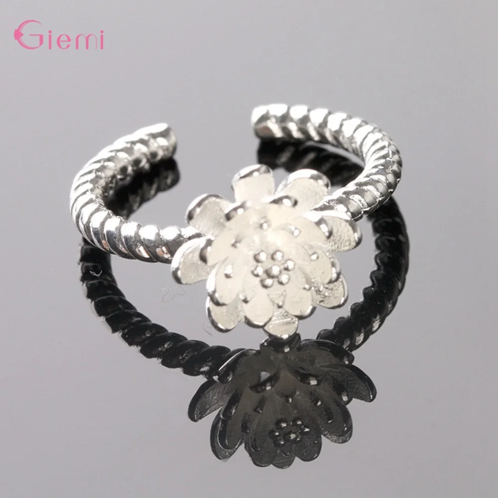 New Arrival 925 Sterling Silver Fashion Simple Luxury Lotus Flower Open Rings For Women Girls Party Female Jewelry Gifts
New Arrival 925 Sterling Silver Fashion Simple Luxury Lotus Flower Open Rings For Women Girls Party Female Jewelry Gifts