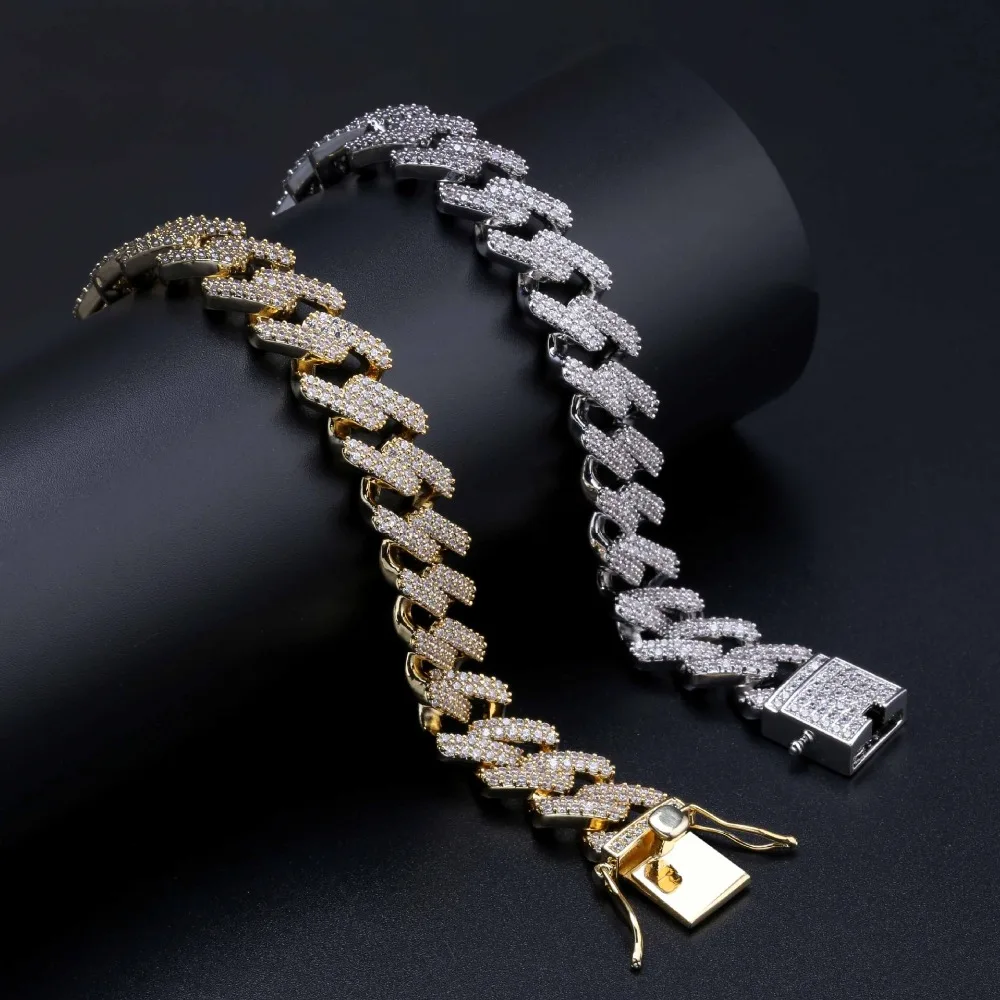 2019 New arrived Men Hip hop Iced out Bling bracelet pave setting Zircon High quality Miami cuban chain bracelets Hiphop jewelry
2019 New arrived Men Hip hop Iced out Bling bracelet pave setting Zircon High quality Miami cuban chain bracelets Hiphop jewelry
