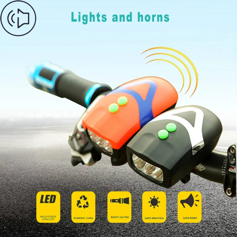 TANDT Bicycle Front Light head Headlight With bell Horn set LED Bike Lamp Cycle FlashLight Handlebar Warning Mounting lights
TANDT Bicycle Front Light head Headlight With bell Horn set LED Bike Lamp Cycle FlashLight Handlebar Warning Mounting lights