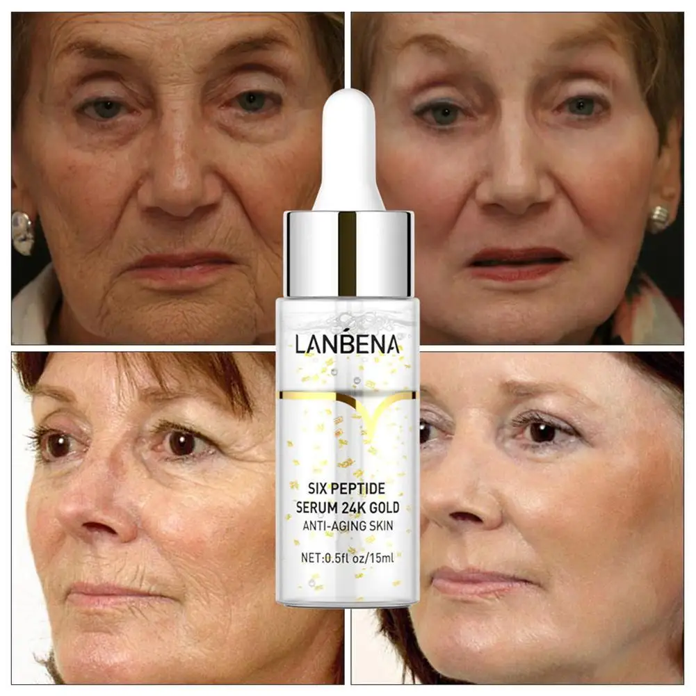 LANBENA 15ml Six-Peptide Solution Essence 24K Gold Anti-Wrinkle Serum Essence Moisturizing Firming Oil-control J6Y8
LANBENA 15ml Six-Peptide Solution Essence 24K Gold Anti-Wrinkle Serum Essence Moisturizing Firming Oil-control J6Y8