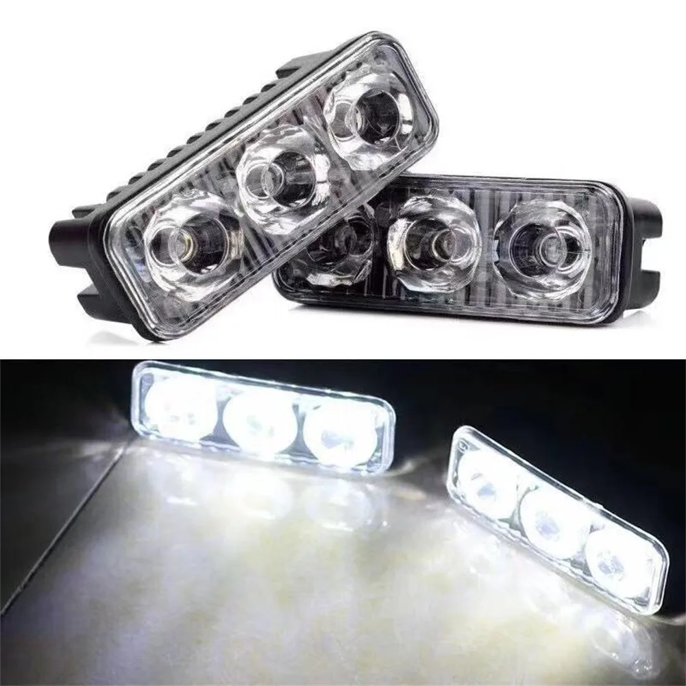 2pcs Mini 3-LED Daytime Running Lamp Super White Strobe Car DRL Daytime Running Light Fog Lamp Universal For SUVs Trucks
2pcs Mini 3-LED Daytime Running Lamp Super White Strobe Car DRL Daytime Running Light Fog Lamp Universal For SUVs Trucks