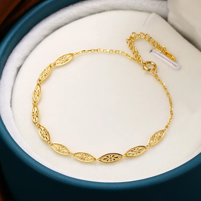 LAMOON Vintage Thin Bracelets 925 Sterling Silver Bracelet For Women Galois Leaf Relief K Gold Plated Wedding Engagement Jewelry
LAMOON Vintage Thin Bracelets 925 Sterling Silver Bracelet For Women Galois Leaf Relief K Gold Plated Wedding Engagement Jewelry
